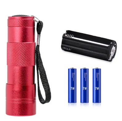 Lampa unghii UV 12 LED-uri, portabila, pentru uscare rapida, rosu